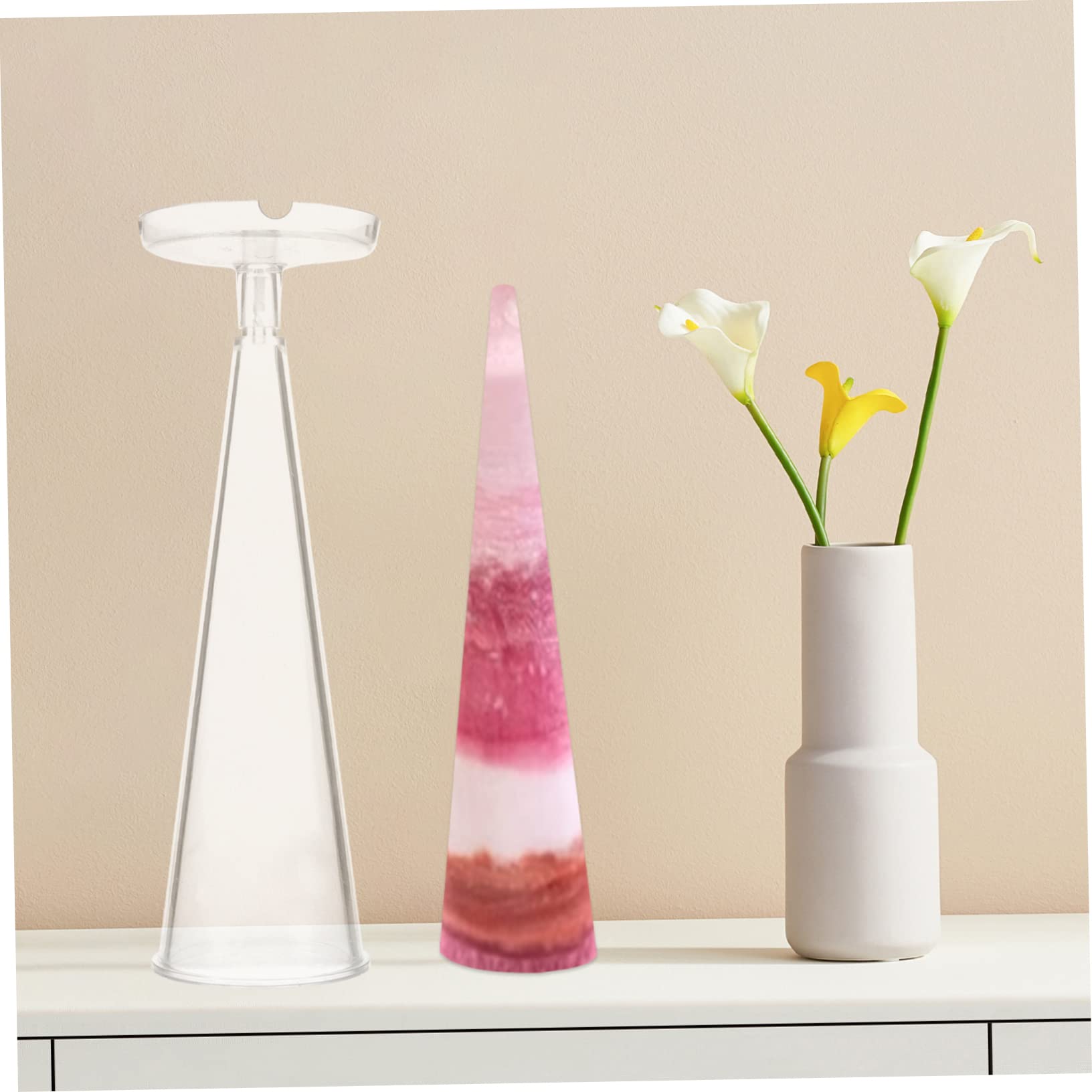 ARTIBETTER 2 Moldes De Plástico Para Velas Moldes Cónicos Para Velas Aromáticas Moldes Para Velas De Soja Moldes Cónicos Para Velas Moldes Para Manualidades Moldes Para Velas