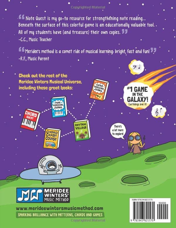 Meridee Winters Note Quest (Piano Game Book): Note Reading Drills and Activities
