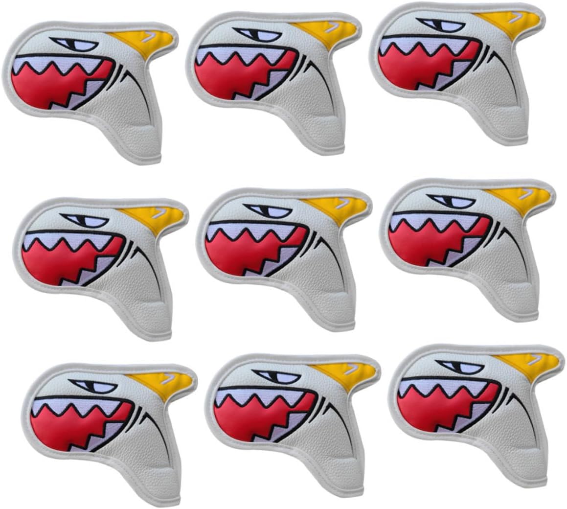 POPETPOP 9pcs Golf Club Covers Driver Head Cover Iron Putter Golf Accessories Club Head