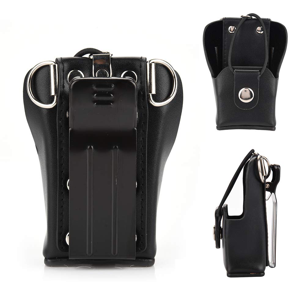 Custodia per Sacchetti Radio in Pelle per Gp328plus Gp338plug Gp344 GP388 con Schiena e Cordino pechera para radio radio holder chest Fodral