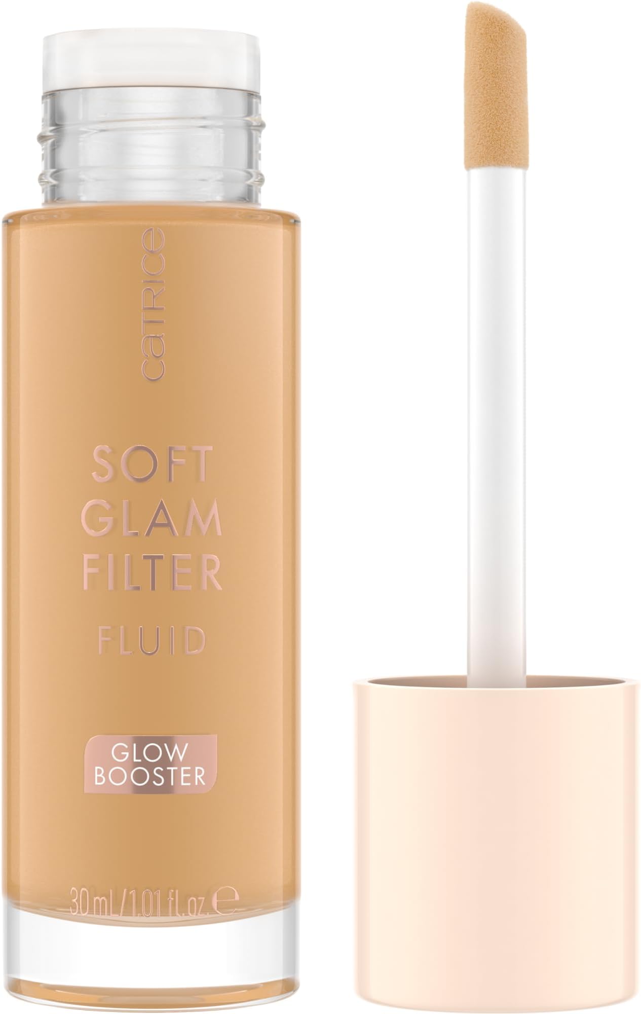 Soft Glam Filter Fluid | Luminous Make Up Base & Highlighter for Radiant Complexion | With Vitamin E & Squalene | Vegan & Cruelty Free (40 | Medium Tan)