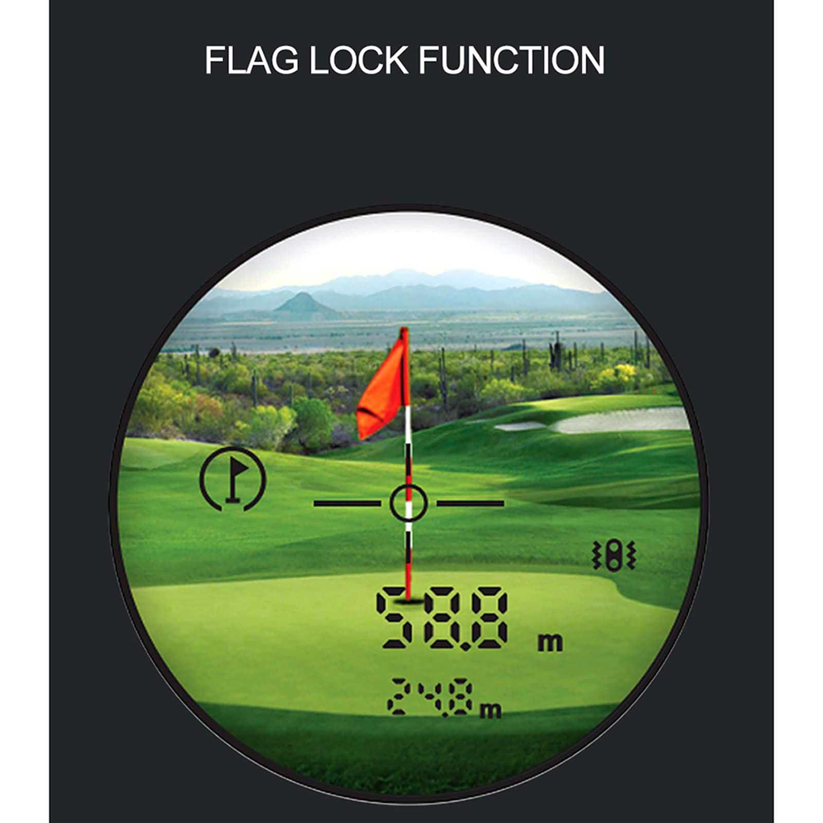 Telemetro da golf, 600 iarde, telemetro da caccia con modalità di scansione, telemetro con pendenza, blocco dell'asta della bandiera, traccia preda, telemetro da golf con pendenza On/Off,600m