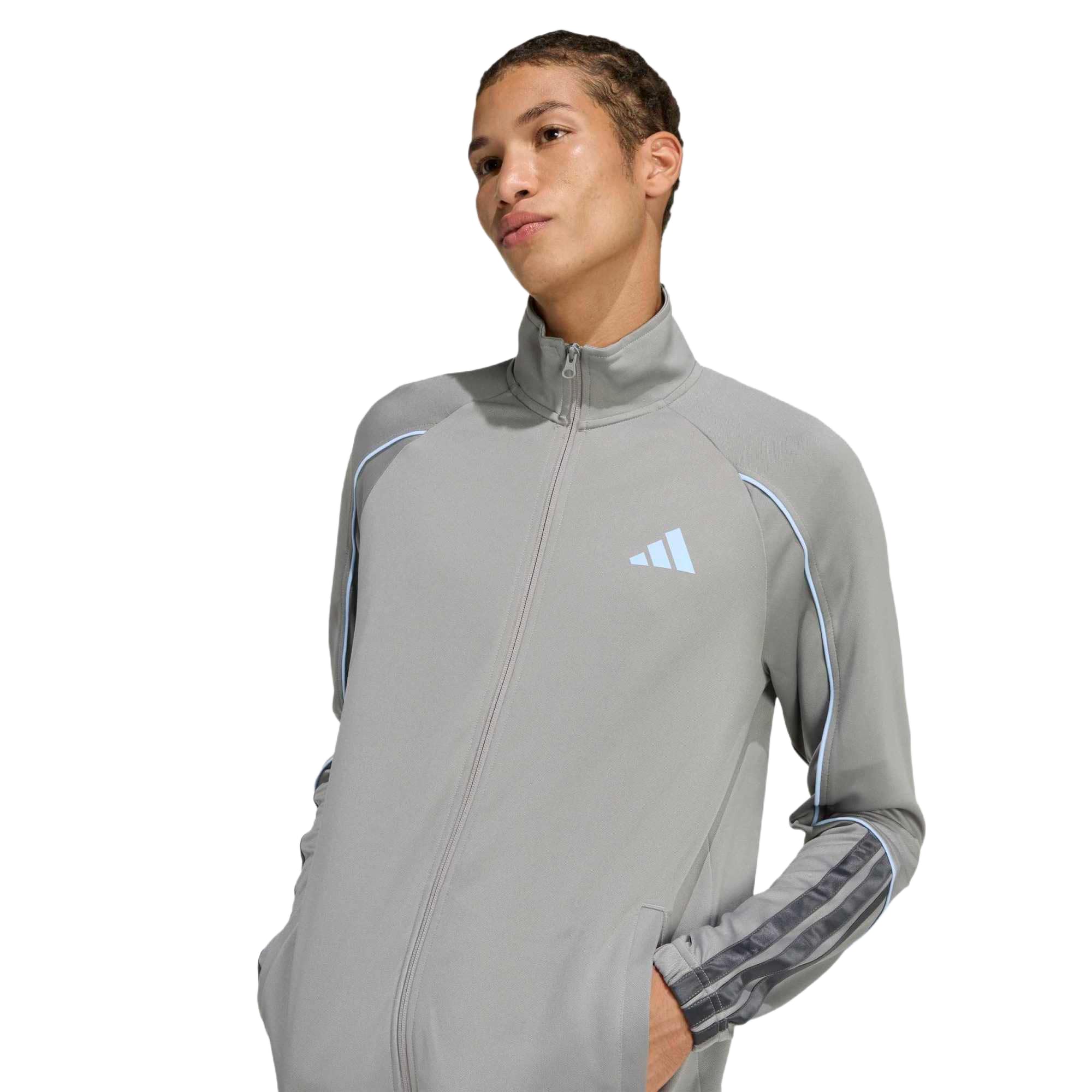 adidas Chándal Deportivo Hombre 3 Rayas Casual Gris