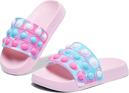 Miniatura 9 de Engtoy Sandalias para niños y niñas, unisex, ligeras, antideslizantes, puntera abierta, cómodas, para ducha, playa, divertidas sandalias