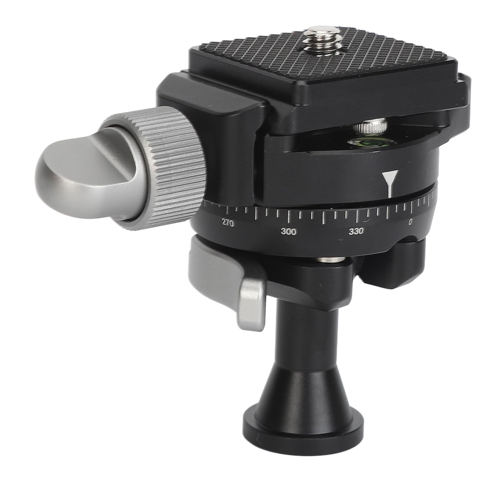 Panoramic Inverted Ball Head Aluminum Alloy Mini Tripod Ball Head with Quick Release Plate for SLR Camera Mobile Phone