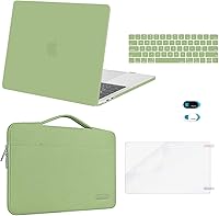 Vista 14 de MOSISO - Funda rígida de plástico para MacBook Pro de 13 pulgadas, protector de teclado, cámara web y pantalla, M2 2023-2016, A2338, M1, A2251, verde