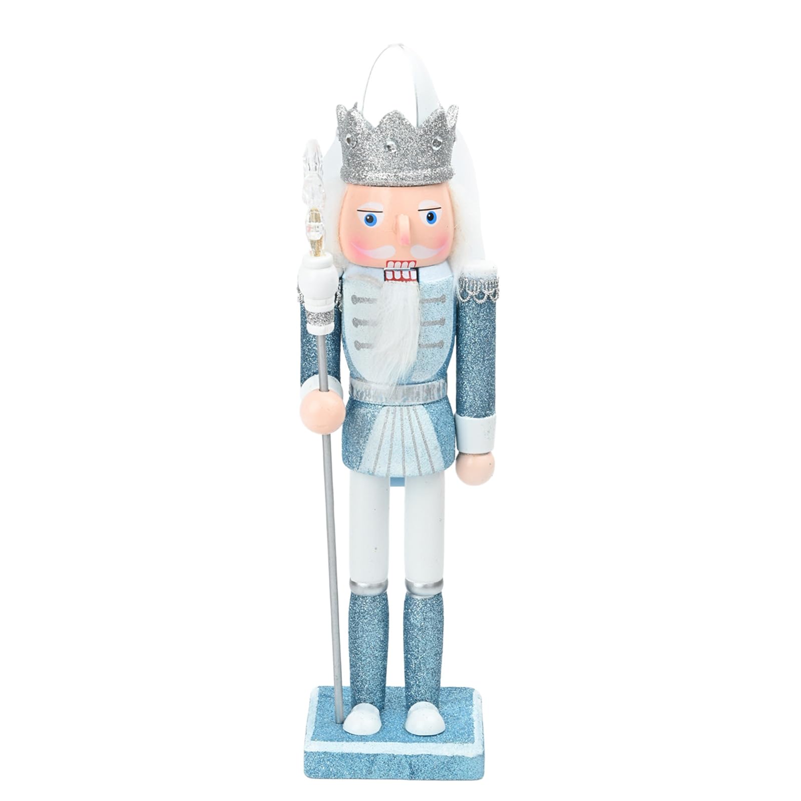 Tsophreniq 30cm Wood Nutcrackers Figurine for Living Room Display Christmas Desktops Ornament Stylish Seasonal Tabletop Statue Seasonal Tabletop Decoration