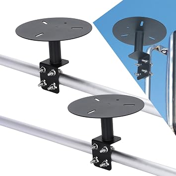 TOPOWN 2PCS Strobe Light Mounting Bracket Strobe Beacon Universal Mirror Mounting Bracket for Trucks Accessories Fit for Magnetic Strobe Light, Support Bolt-on Mounting Strobe Light Brackets for Truck