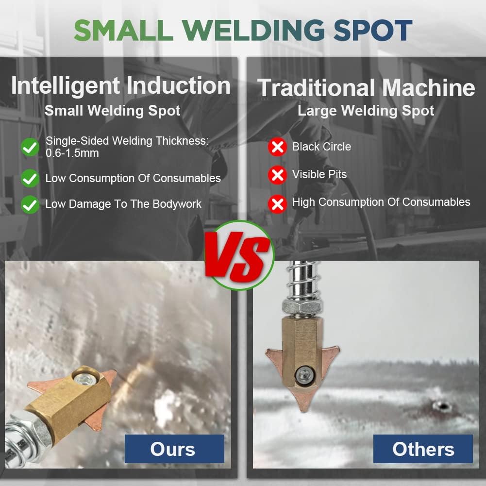 Spot Welder Dent Puller Machine Body Repair Dent Removal Tools 6 Models Dent Puller Welder 110V 3800A Car Dent Puller Smaller Welding Spot Stud Welder Dent Repair Kit Dent Remover Tool For Car/Trucks