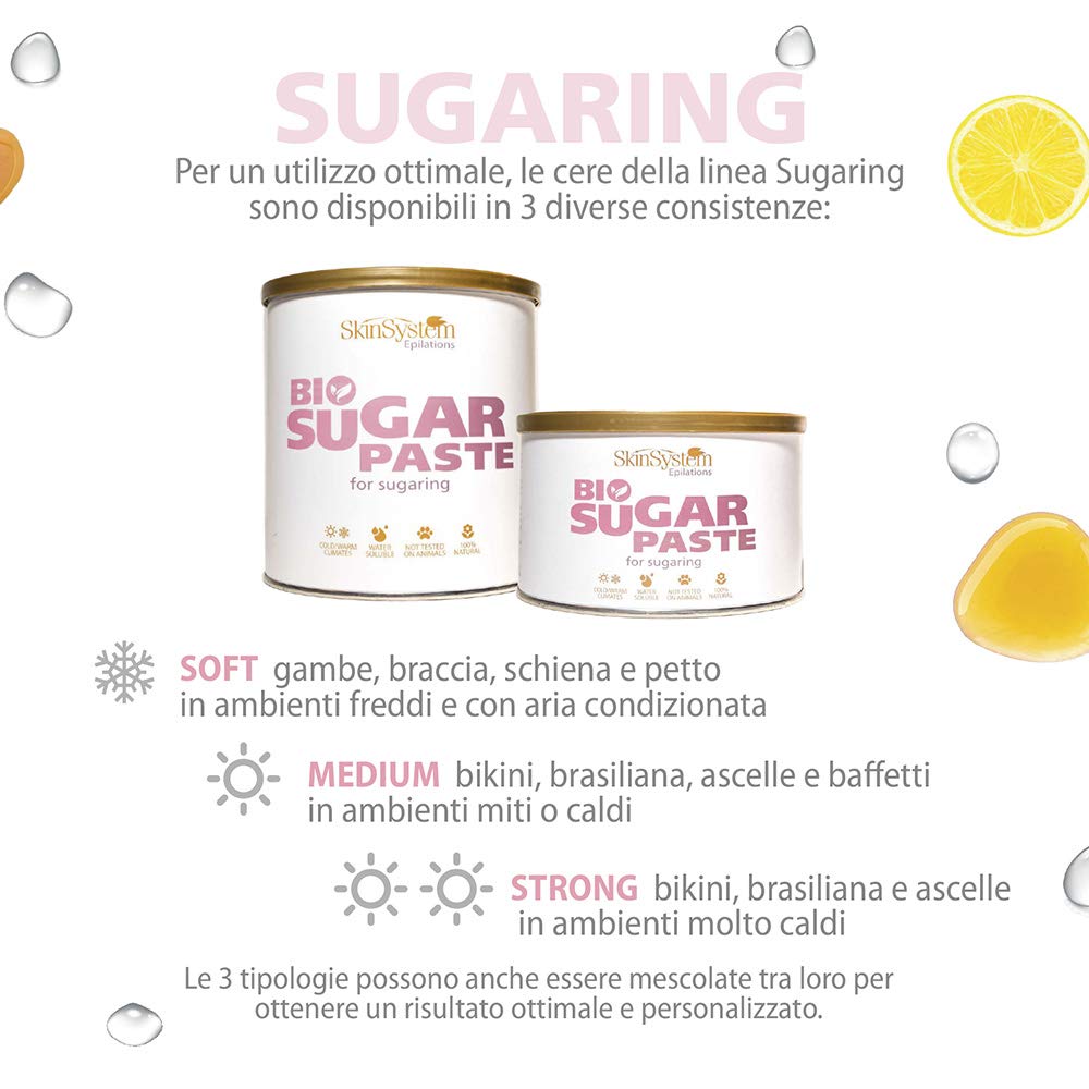Skin System Bio Zuckerpaste für Sugaring Medium, Giallo, 550 g
