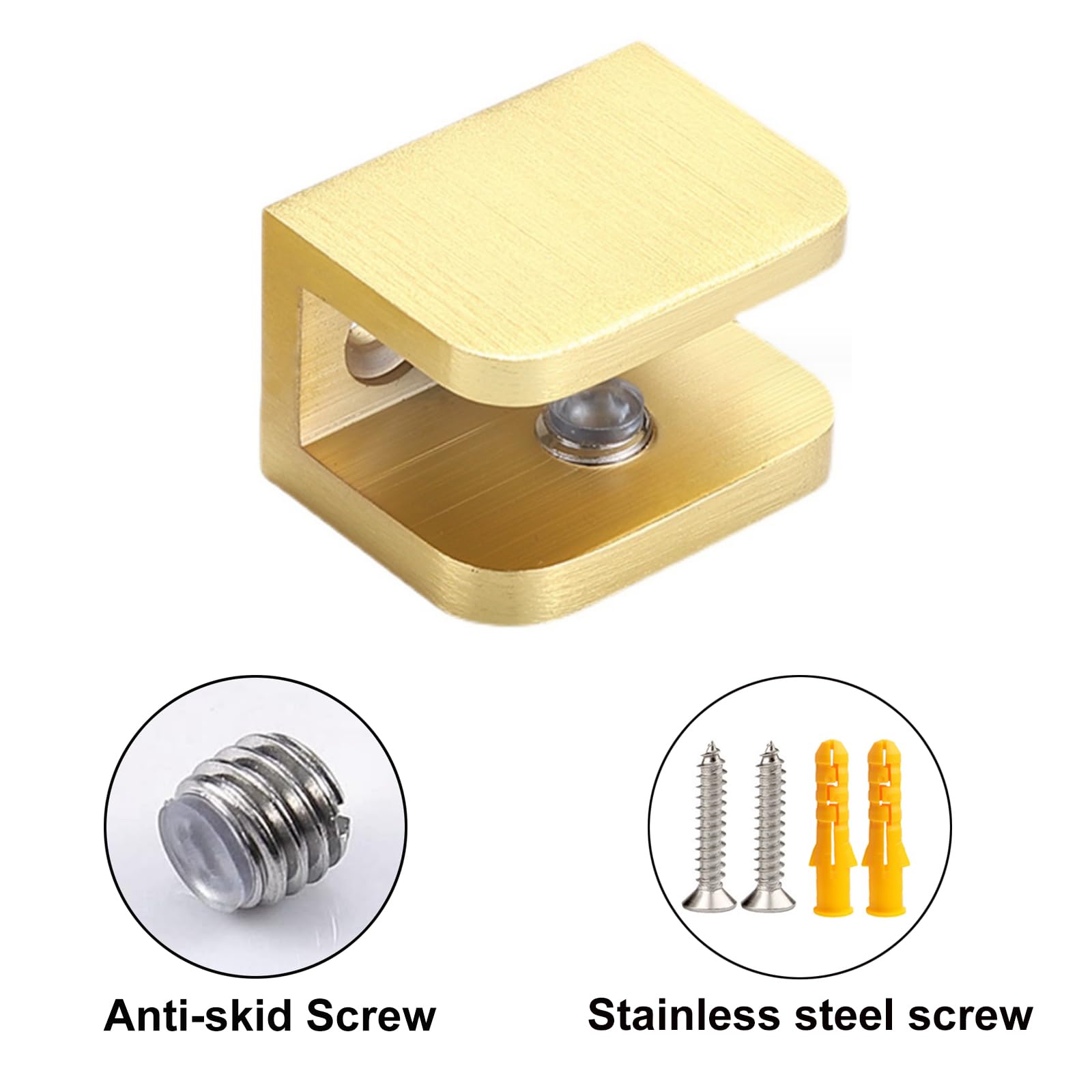 Shower Door Clips - No Drill Installation -5 Shower Door Clips - No Drill Installation -5