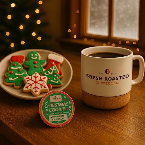 Miniatura 345 de Fresh Roasted Coffee, Agua suiza mexicana orgánica, media caf, Kosher, compatible con K-Cup, 24 cápsulas