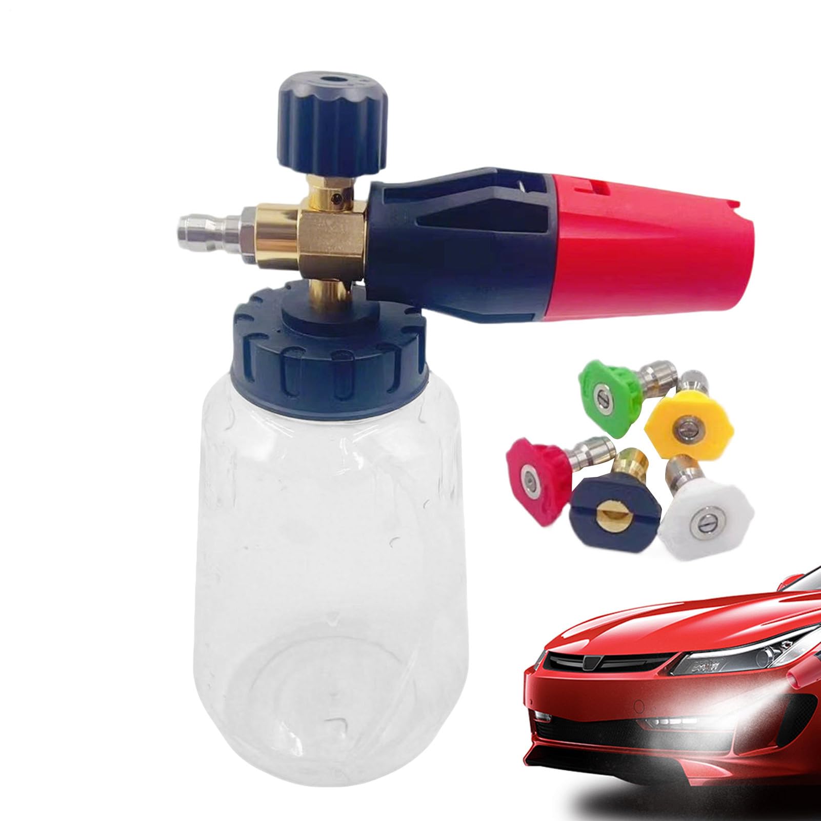 Cañón De Espuma Para Hidrolimpiadora Accesorio de jabón de nieve para | Pistolas de hidrolavadora para lavado de coches Limpieza con espuma: vehículo, moto, jardín,