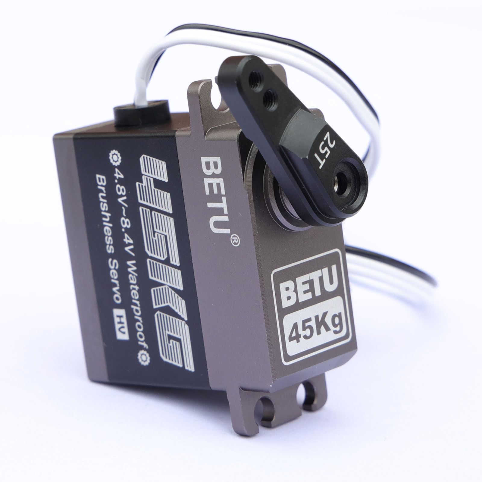 BETU Servo Brushless da 45 kg, Servo Waterpoof, RC Servo Compatibile con 1/5,1/6, 1/8, 1/10 RC Auto/Robot/Barca/Aereo