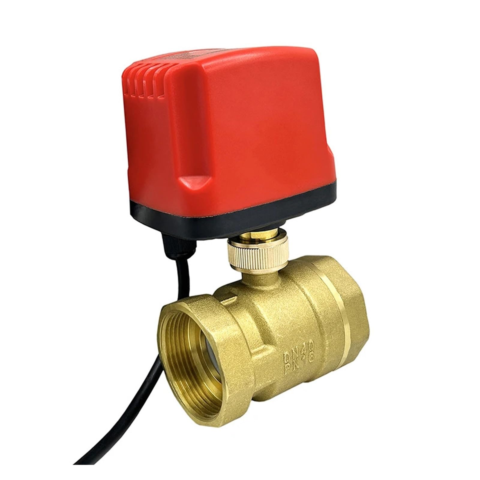Valve motorisée Vanne à boisseau sphérique motorisée DN15-DN50 2 fils/3 fils IP65 2 voies/3 voies, vannes d'eau électriques à filetage femelle 12 V, 24 V, 220 V(DN40,3-WAY_AC220V_CR04)