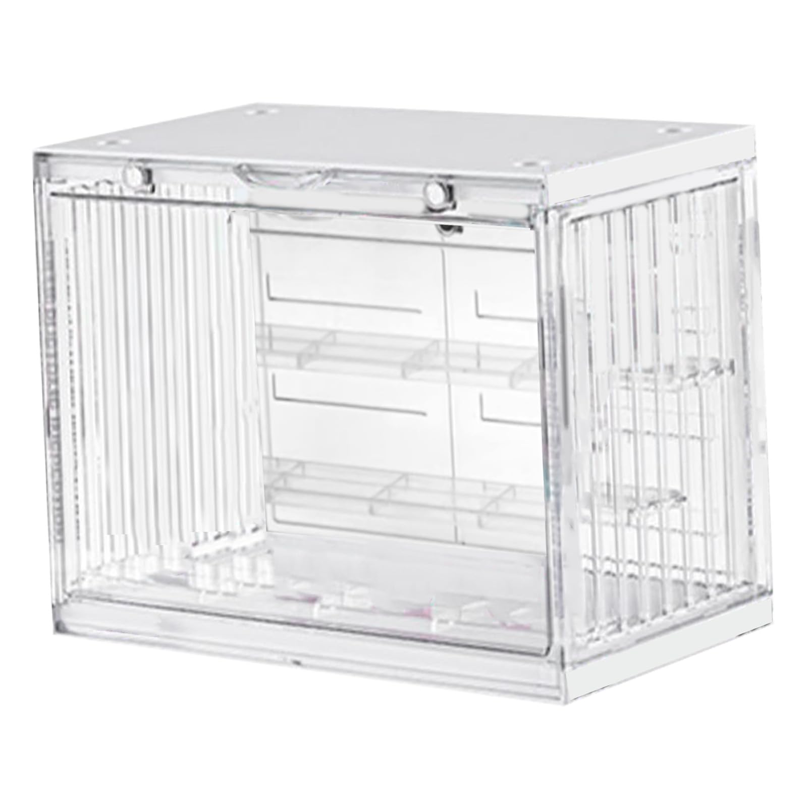 EMUKOEP Vitrina Coleccionable de Figuras de Muñecas Apilables de Plástico, Estante de Escaparate a Prueba de Polvo para Figuras de Acción, Ideal para el Hogar, Oficina y Cocina (Transparente)