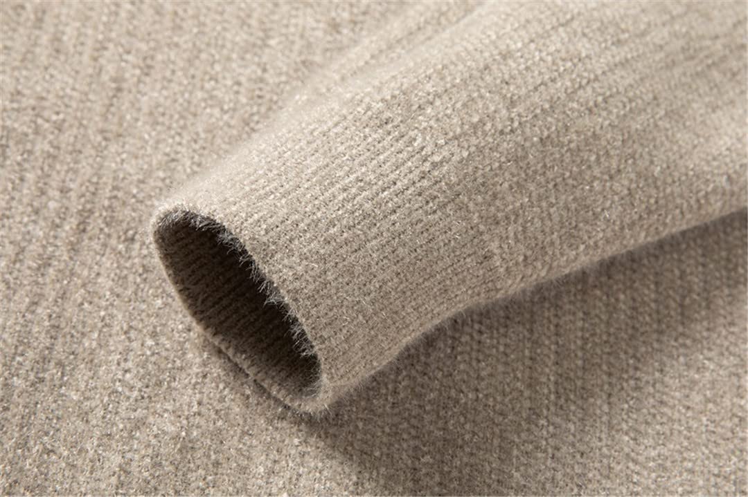 Hamthuit Suéter de cuello alto de los hombres suéter de los hombres suéter de punto casual negro suéter otoño invierno hombres suéter, En8, M