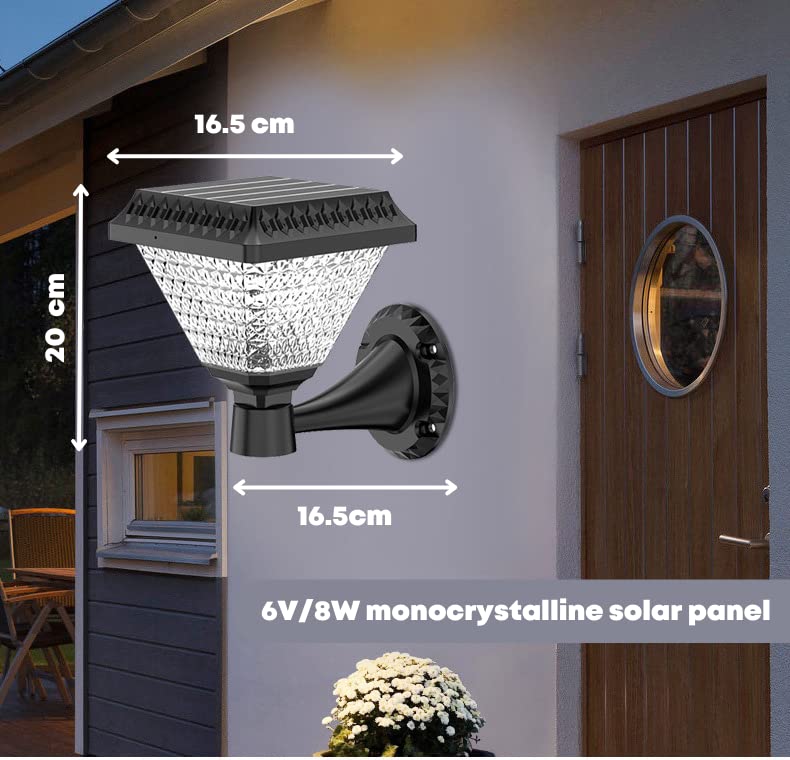 hardoll Acrylonitrile Butadiene Styrene 10W Solar Lights For Home Outdoor Garden 33 Led Waterproof Wall Lamp (Wall) (Pack Of 1)