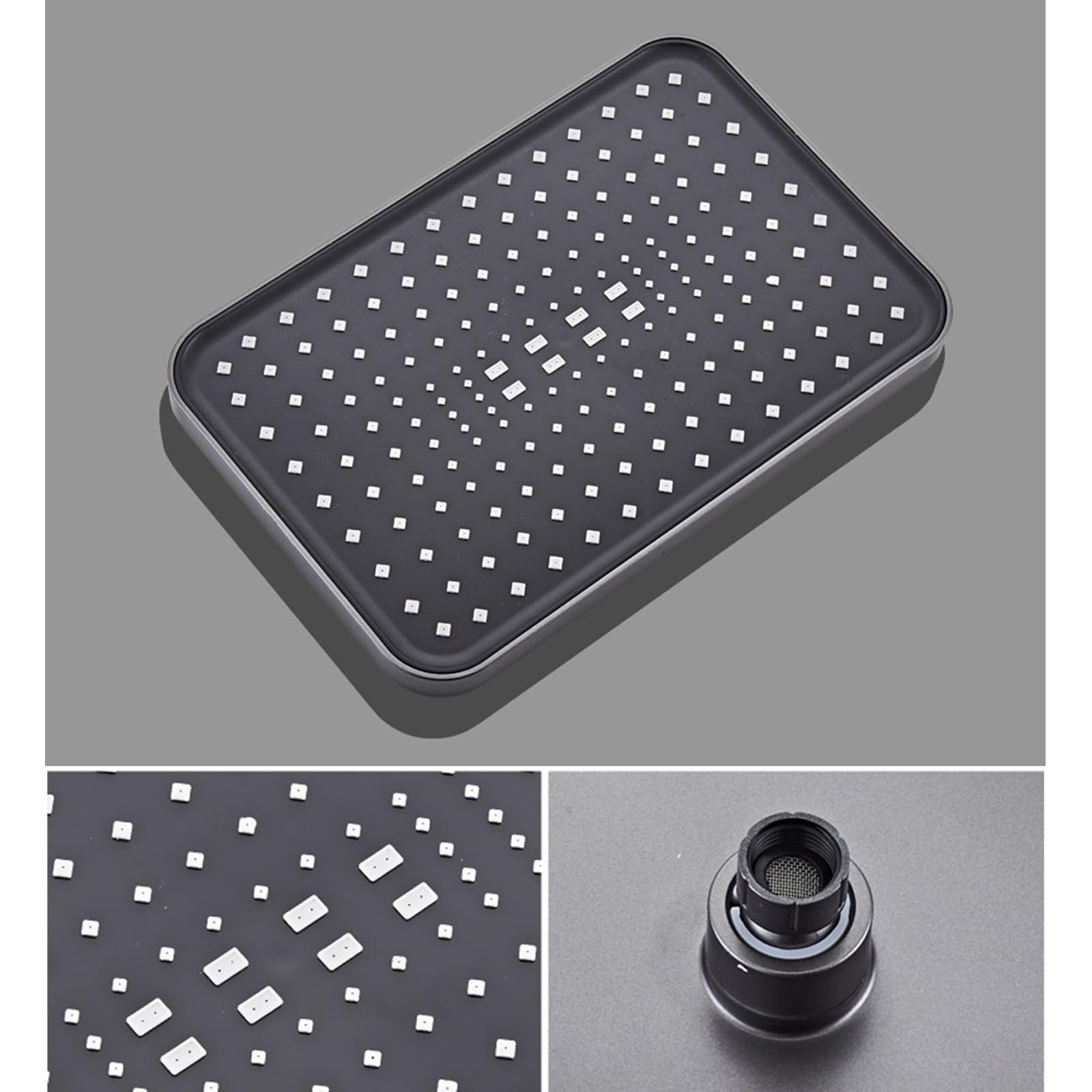 Set Rubinetto Doccia Gun Grey, Sistema Doccia con Display Digitale, Colonna Doccia A 4 Funzioni con Soffione A Pioggia da 30 * 20 Cm E Doccia Portatile A 3 modalità, Pistola A Spruzzo