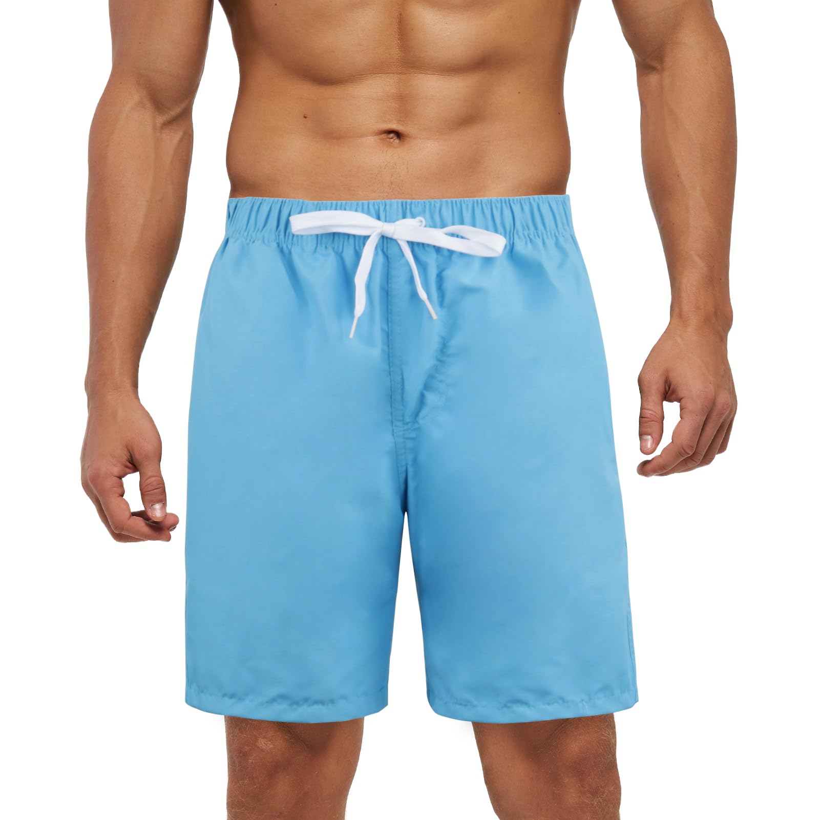 Meioro Hombres Pantalones Cortos de Baño con Bolsillos de Secado Rápido Pantalones Cortos de Natación en Forma Verano, Ocio Cintura Elástica Ajustable Boardshorts,Deportivos Transpirables