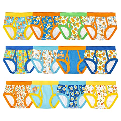 Blippi Boys' Exclusive 12-Days Advent Box of Surprise Underwear Pack Makes Potty Training Fun with Stickers, 2/3T, 4T and 5T, 12-Pack, 2T/3T