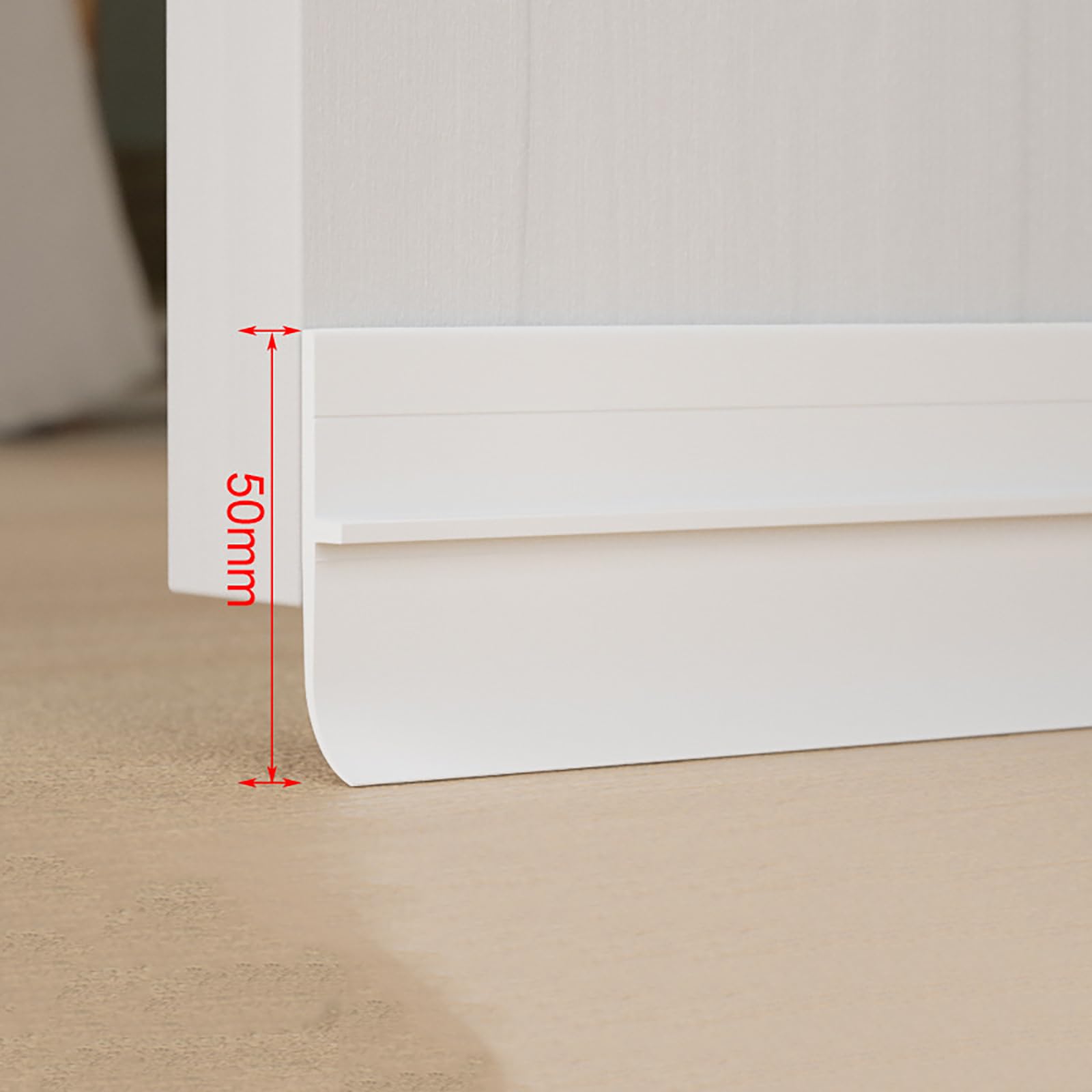 Paraspifferi per Porte, Striscia di Tenuta in Silicone A Forma di T, per Fessure di Finestre, Guarnizione di Tenuta per Porte E Finestre, 100 Cm (3,28 Piedi) / 6 Radici (Dimensioni
