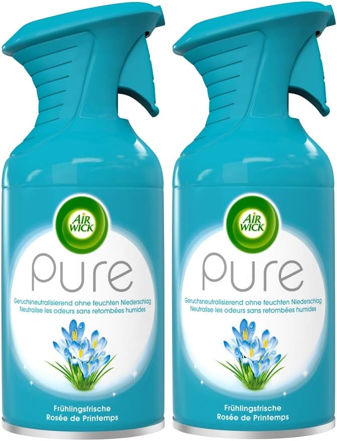 Air Wick Pure Air Freshener Spray Fragrance Odours, Spring Delight - 2 pcs 250 ml each