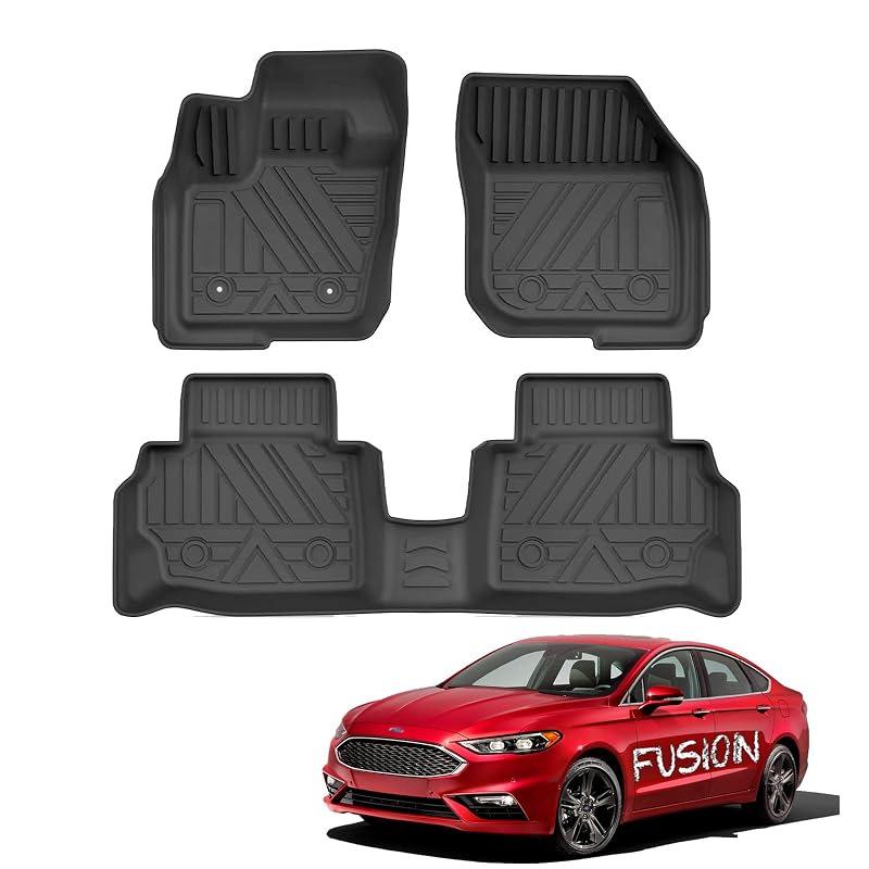 Tapetes automotivos sob medida AOMSAZTO para Ford Fusion e Lincoln MKZ 2017–2020, pretos, conjunto com 3 peças