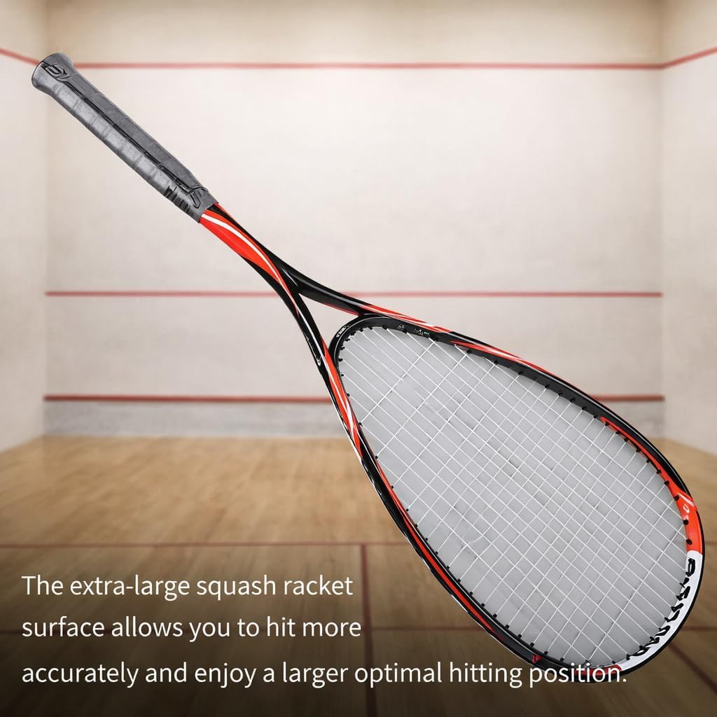 Sports Beginner Squash Racquet,Carbon Lightweight Squash Racket for Gym Park School