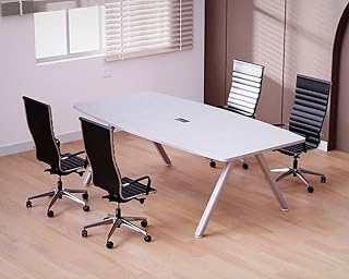 Mahmayi Incontro C148-24 Modern Conference Table - 240 cm Office Meeting Table with Stylish Steel Legs