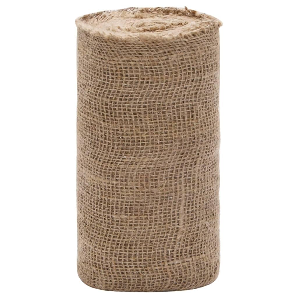 Sufrk Rolka z juty 0,25 x 50 m, 100% juta, 200 g/m², naturalna rustykalna wstążka jutowa, rolka, lniana wstążka, do pakowania prezentów i rękodzieła