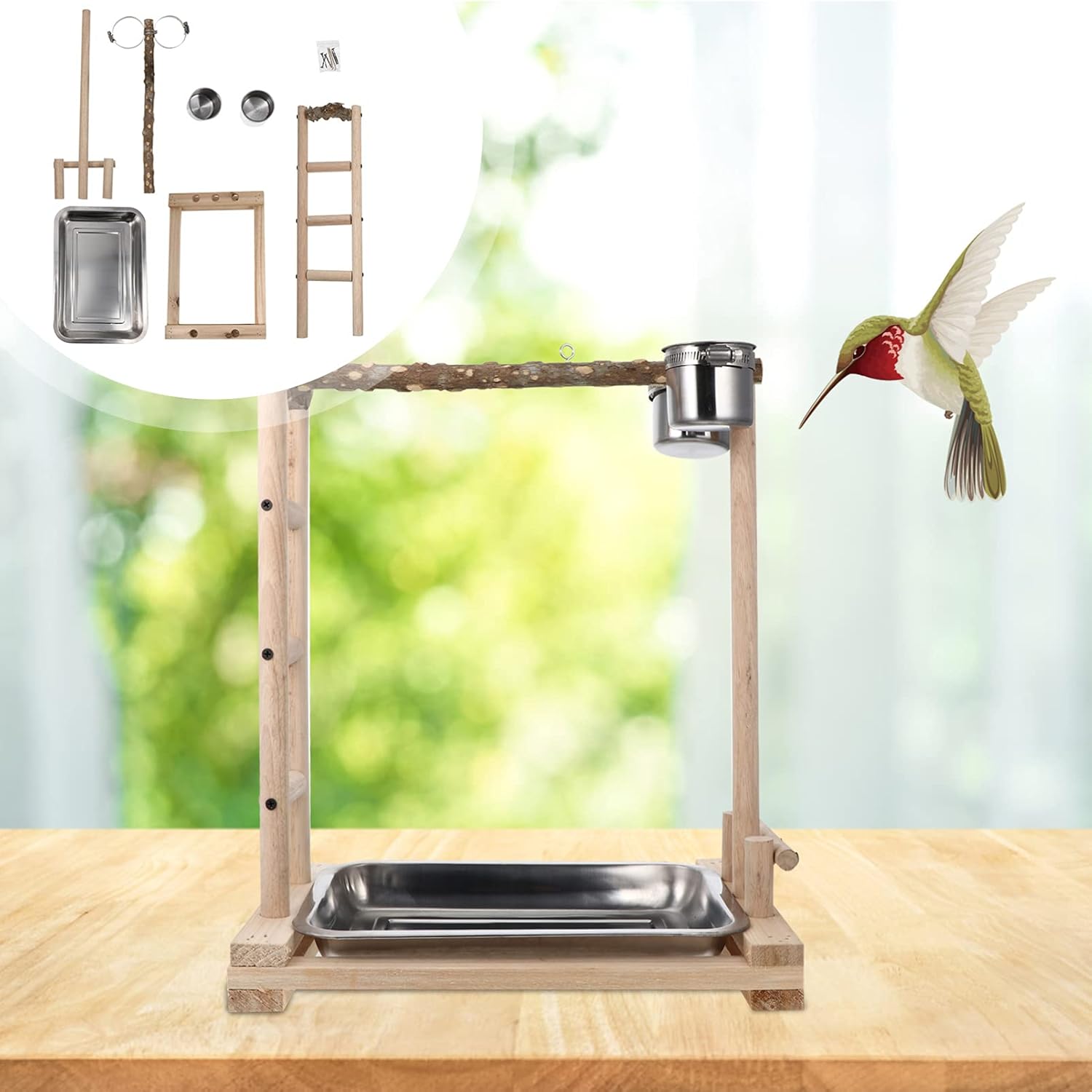 1pc Parrot Stand Practical Bird Ladder Bird Standing Ladder Pet Parrots Ladder Bird Claw Grinding Rod Training Ladder Bird Climbing Ladder Parrot Playing Rack Parrot Play Stand