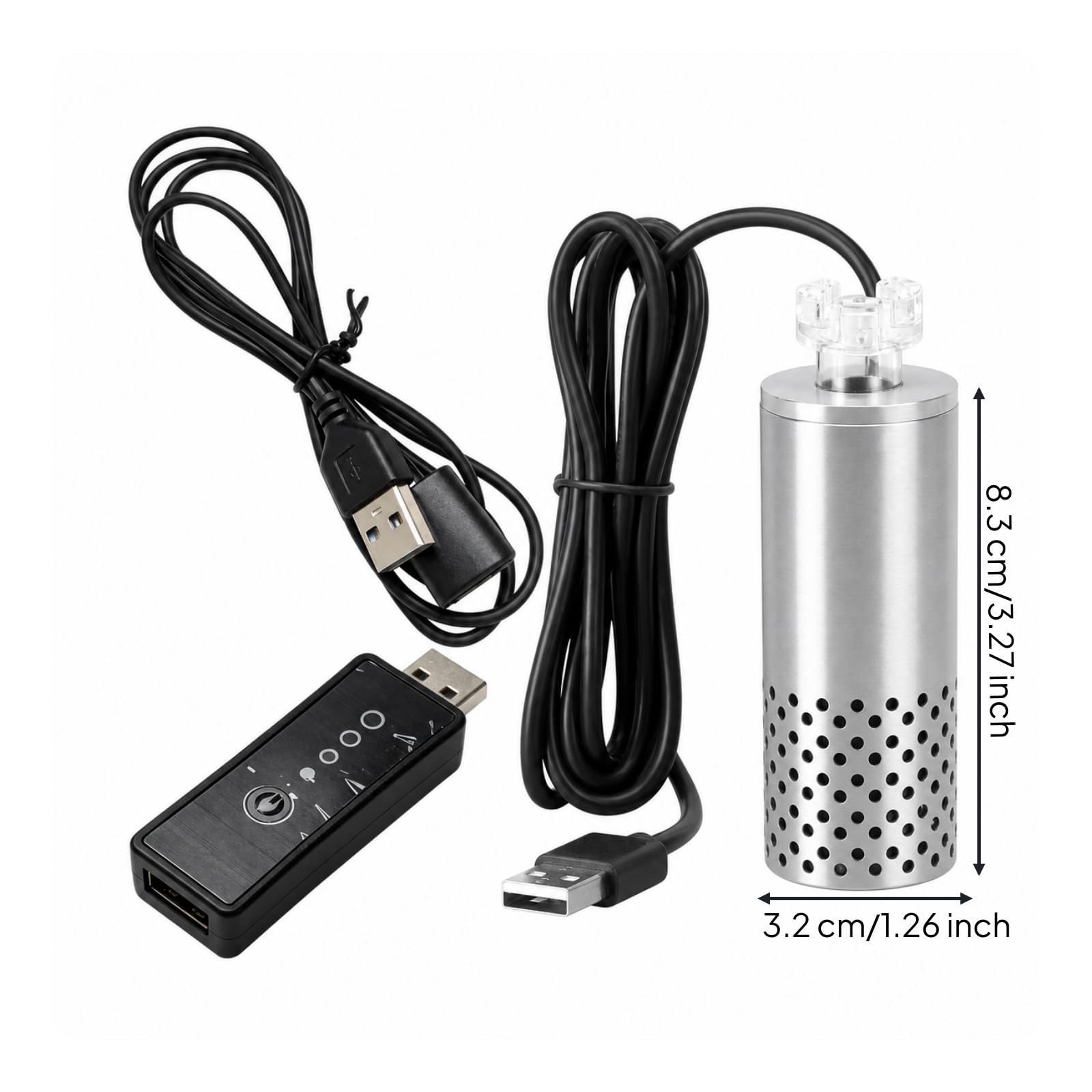 Skimmer Rico con Ventose in Acciaio Inox, Dispositivo di Rimozione Dell'olio per Acquario, Compatto, Skimmer Dell'acquario con Ventose