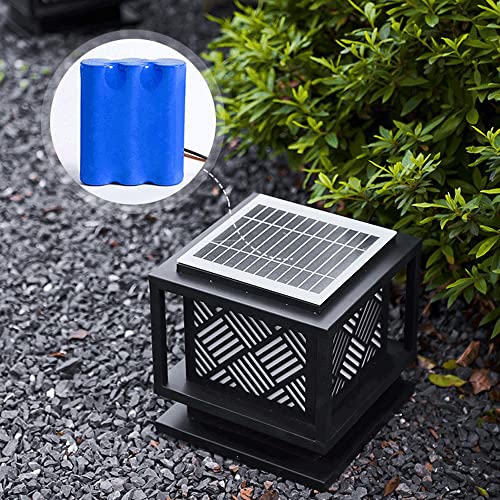 Lampadaire solaire extérieur étanche à intensité variable pour sécurité villa