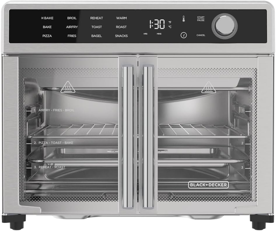 Dual Zone Air Fryer French Door Oven 32 Qt Convection