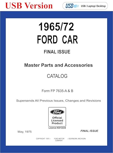 Miniatura 3 de JUST OUT, LATEST USB PORT FORMAT - 1969 1970 1971 1972 FORD CAR COMPLETE PARTS MANUAL - Mustang Falcon Bronco Fairlane Torino Maverick Pinto