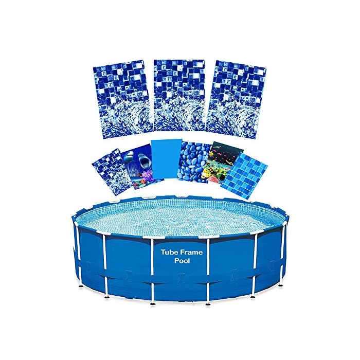 Buy 18' Tube Frame Pool Liner Replacement ReLining Kit (Laguna Mist