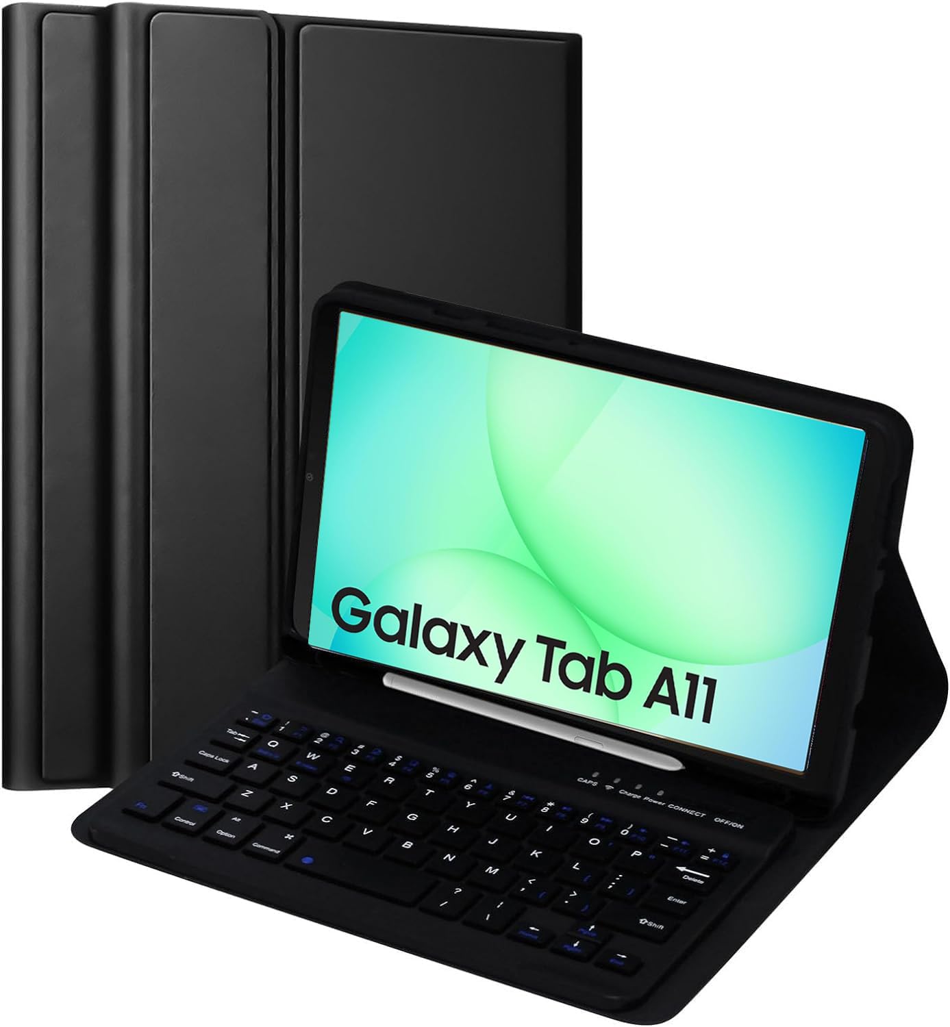 KTOITION Tastatur Hülle für Samsung Galaxy Tab A9 8,7 Zoll 2023, Slim Case mit Bluetooth Tastatur für Samsung Tablet A9, Abnehmbare Tastaturhülle mit Stifthalter für Samsung Galaxy Tab A9