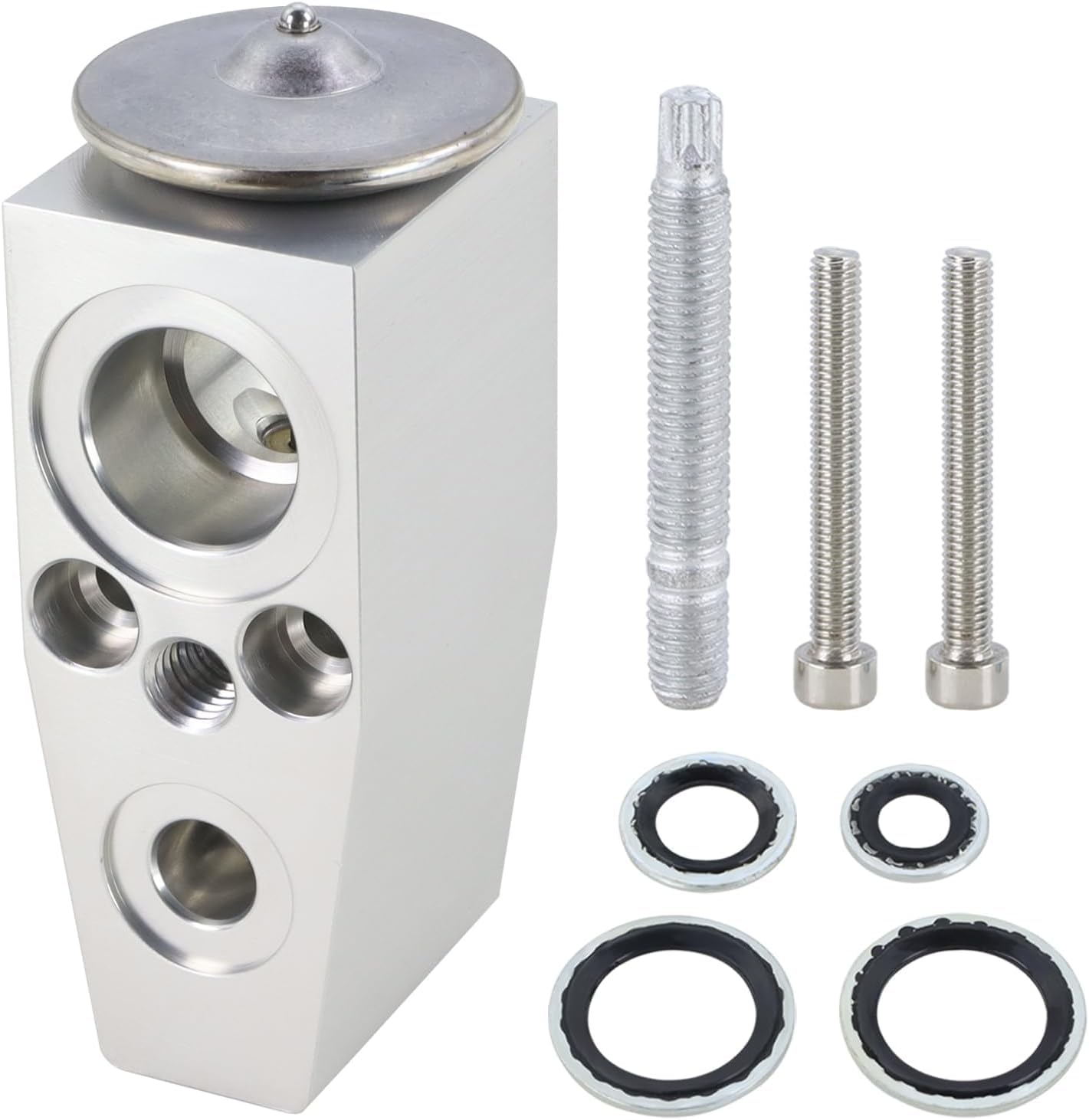 15-51325 A/C Expansion Valve Kit w/Seals Stud Bolts Compatible with Chevrolet Silverado 1500 2500 3500 HD Suburban Tahoe GMC Sierra 1500 2500 3500 HD Yukon XL Cadillac Escalade ESV Replace# 22989959