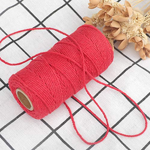 Image of jijAcraft Red Twine String, 328 Feet Valentine's Day Bakers Twine String, 2MM Heavy Duty Packing String for Valentine's Day DIY Crafts, Present Decoration, Gift Wrapping, Craft Wrapping