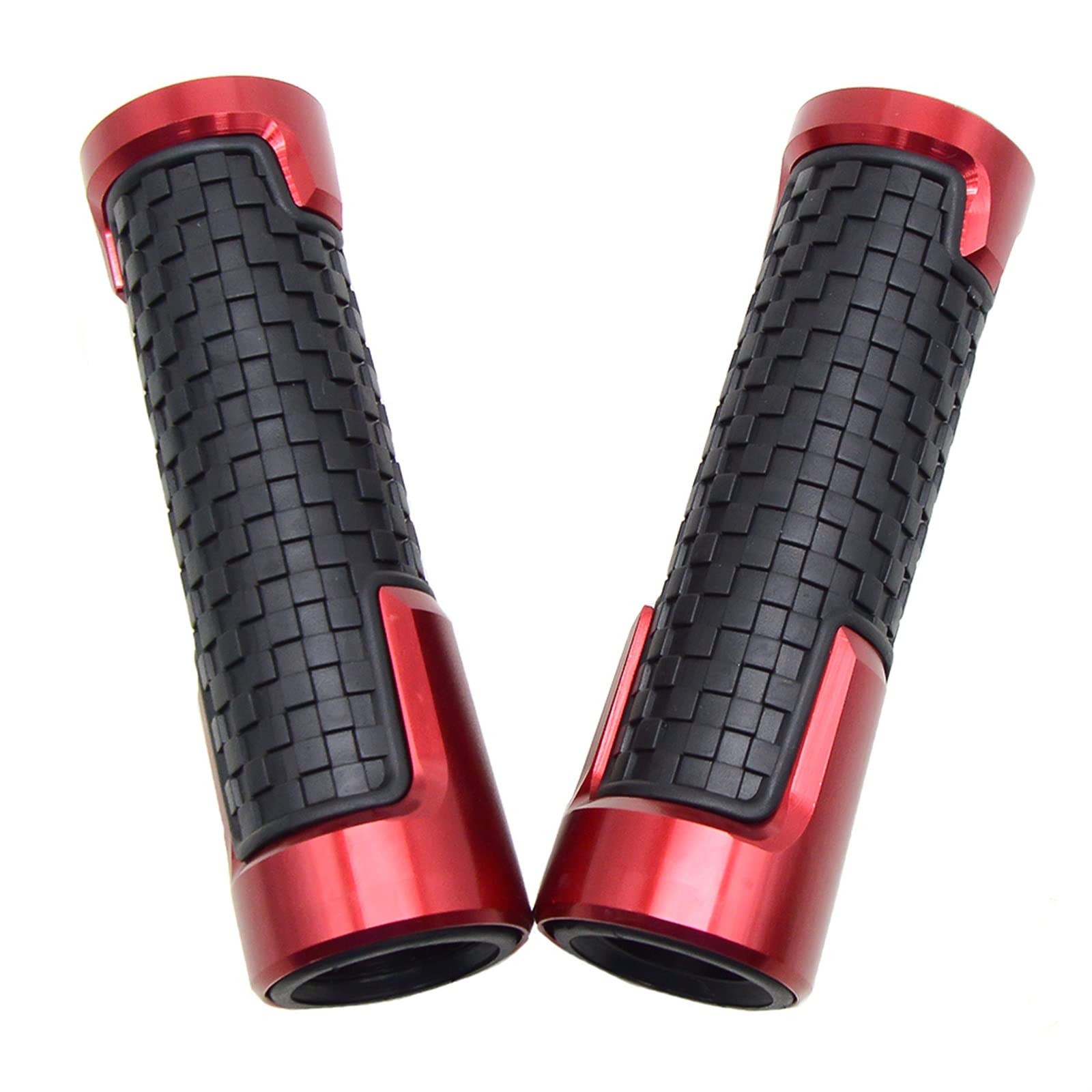Poignées de guidon moto 22mm CNC rouges pour Honda CB400 CBR600 VFR400