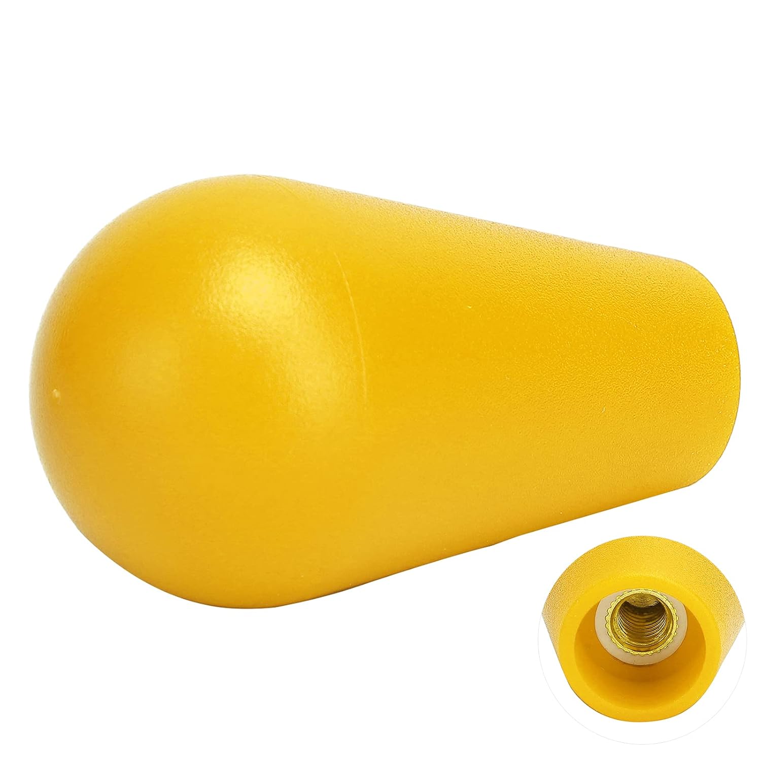 GOTOTOP M6 Joystick Ball Head, Oval Game Rocker Handle Replacement (Yellow)