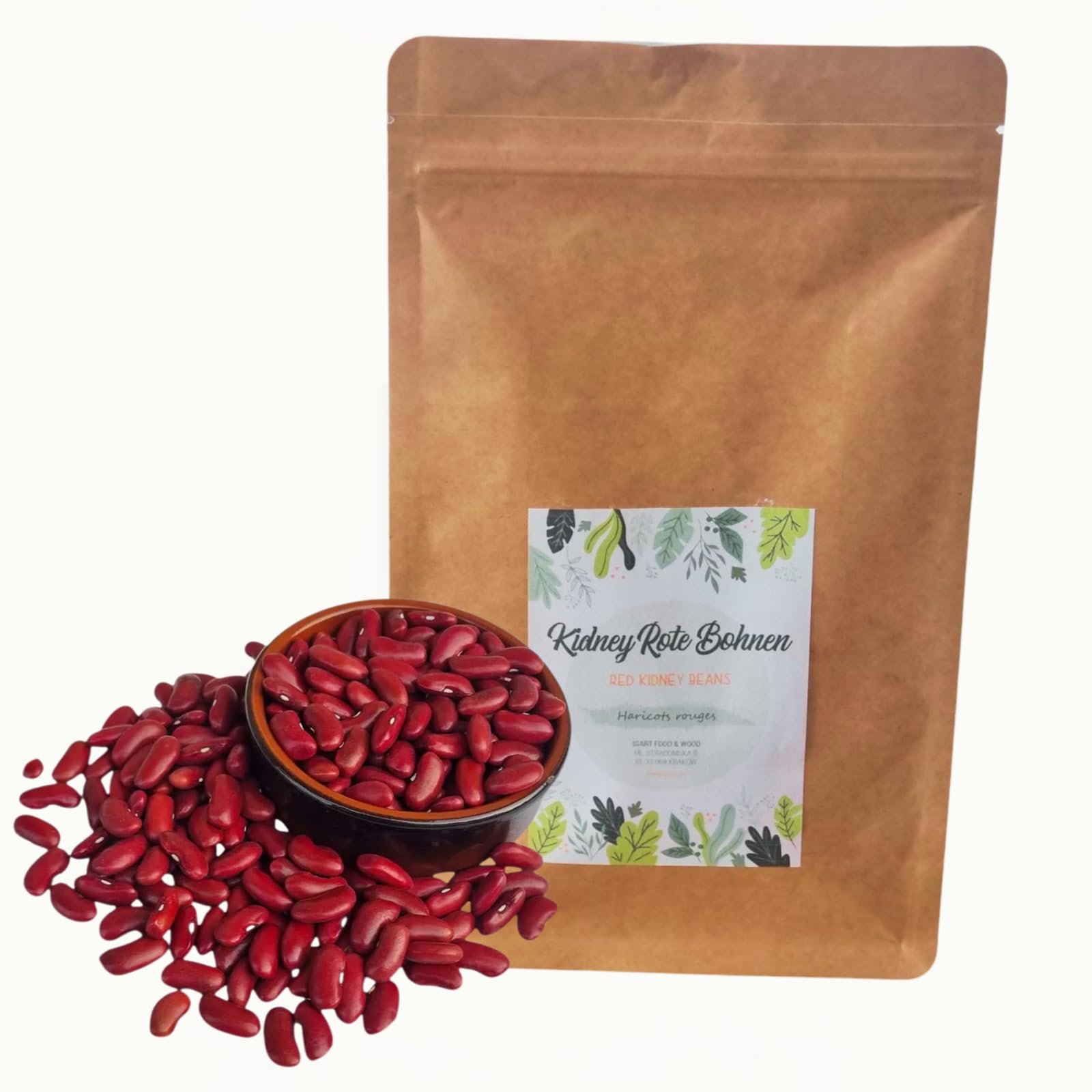 Kidneybohnen 10 kg – Ganze Rote Bohnen, 10000 g, unbehandelt, ohne Zusätze, perfekt für Suppen, Eintöpfe, Beilagen, Salate und vegane Rezepte