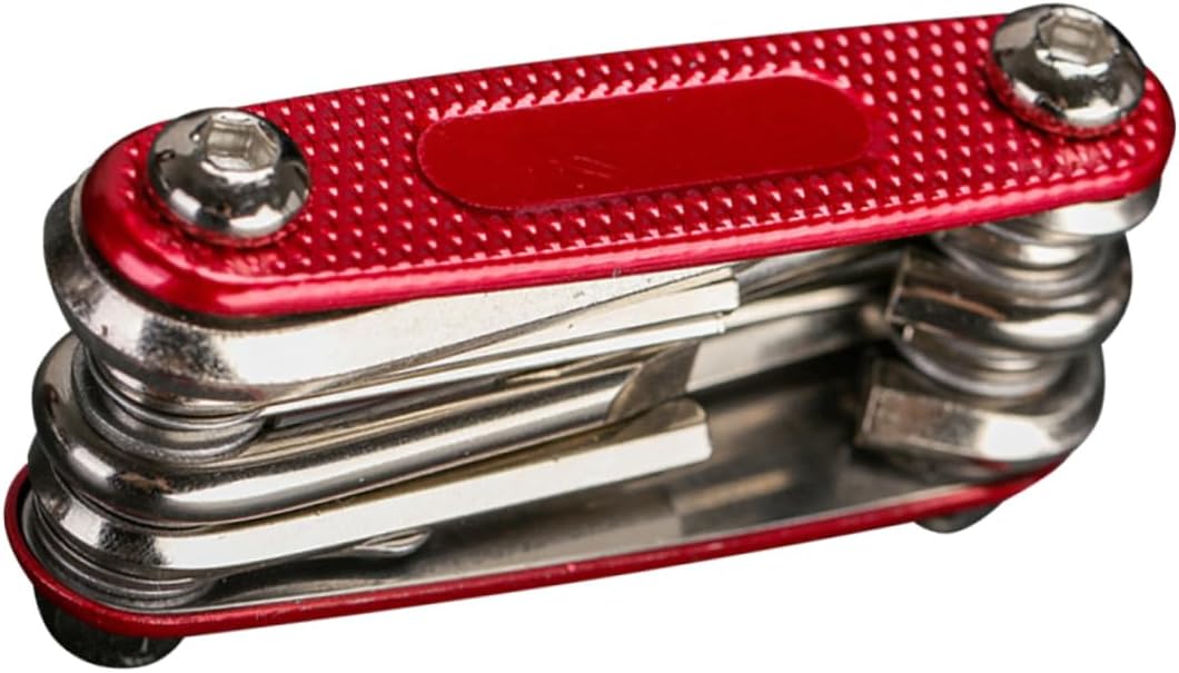 1Pc Multi Function Bicycle Repair Tool with Wrench Durable Design Easy to Use for Quick Repairs Road Mountain Bikes Compact Portable Red Color