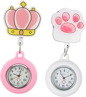 2 Peças Relógio De Bolso Relógios Digitais Crachá De Enfermeira Relógio De Enfermeira Enfermeira Fob Relógio Estudante Enfermeira Presentes Relógio Clip-On Relógios Portáteis