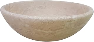 Classic Natural Stone Vessel Sink - Light Travertine 16