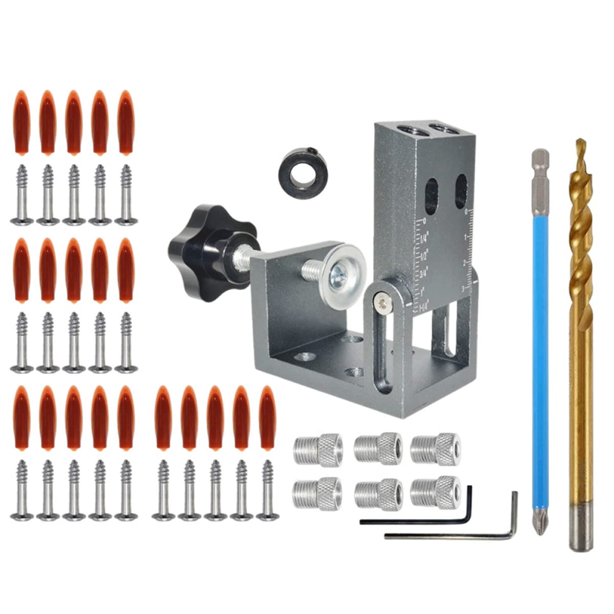 ARTIBETTER 15° Adjustable Drill Angle Locator for Woodworking Drilling Guide Tool Accurate Scale Positioner