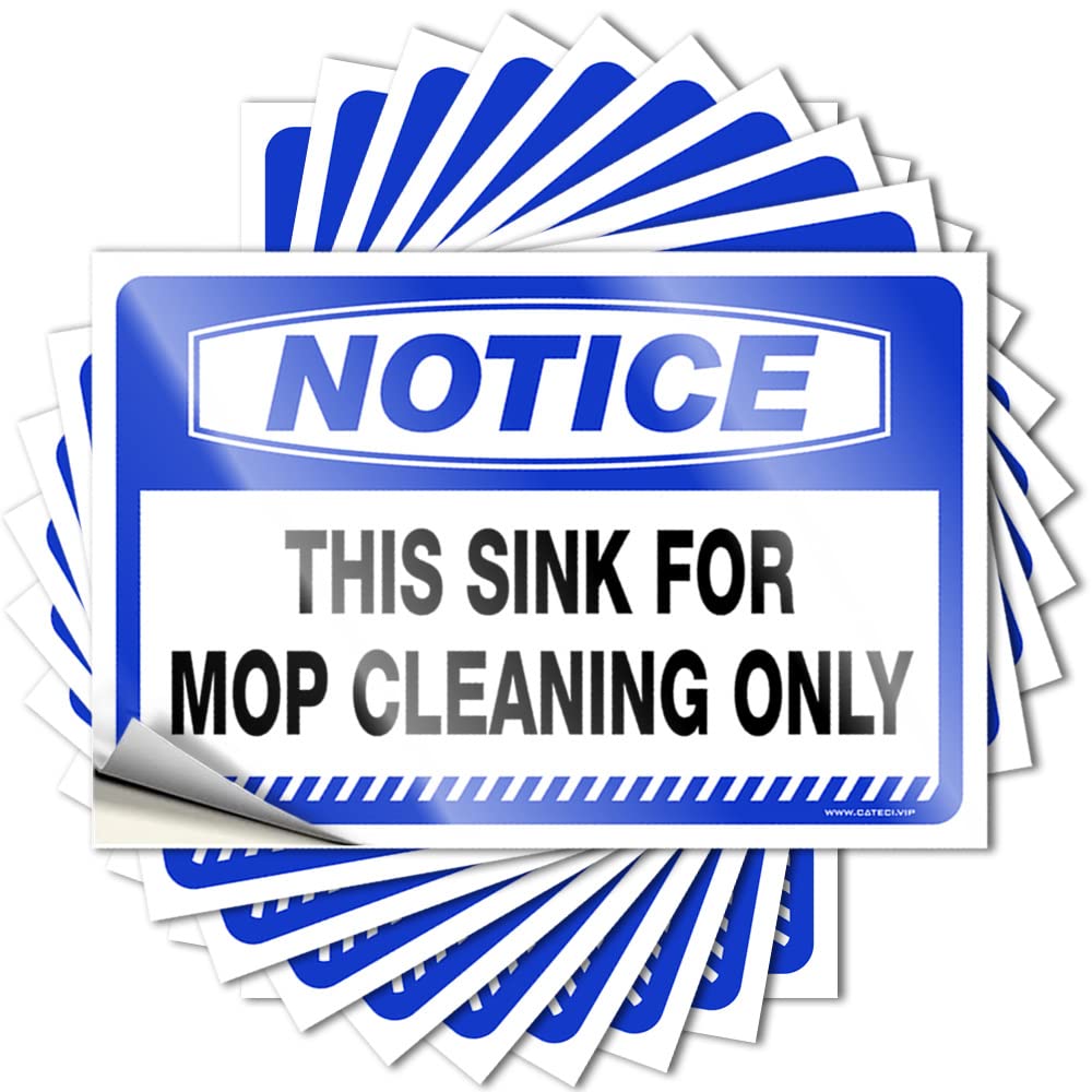 Heavy, Decals Wall Notice This Sink for Mop Cleaning Only | Gamer Funny Kitchen Decor(6X9CM)