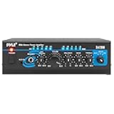 Home Audio Power Amplifier System with Bluetooth - 2X120W Mini Dual Channel Mixer Sound Stereo Receiver Box w/ RCA, AUX, Mic Input, For Amplified Speakers, PA, Theater, Studio Use - PTA4