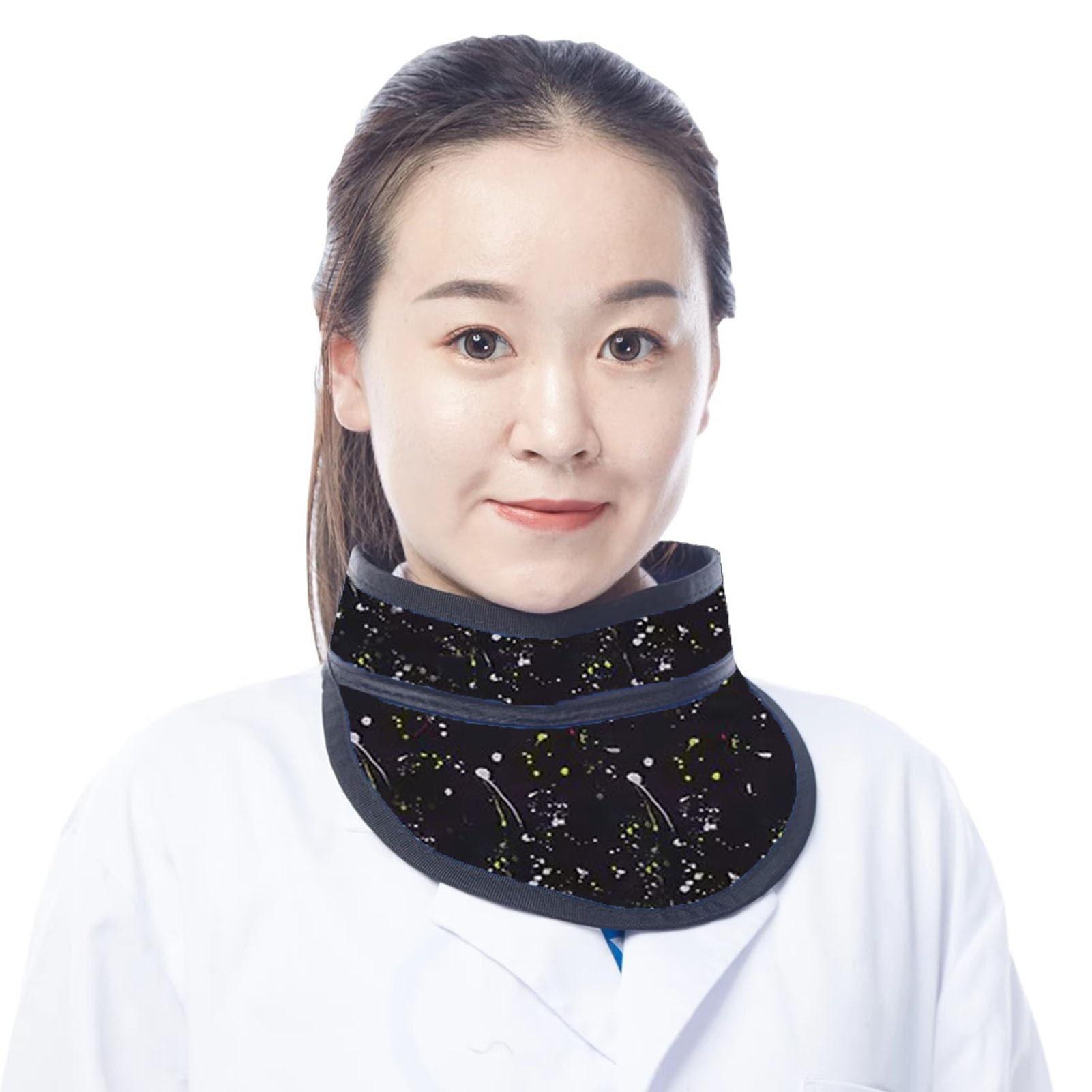Grembiule di Piombo Grembiule Di Piombo Unisex, Copertura Del Collo Con Scudo Per Collare Tiroideo A Raggi X, Scudo Tiroideo Leggero, Per Ospedali Medici(0.35mmPb)